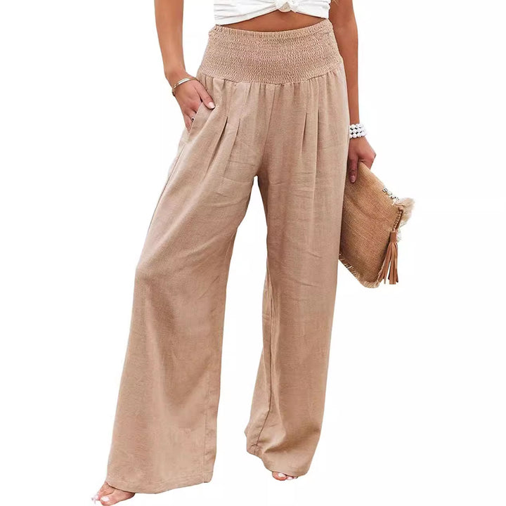 Damen weiter Sommerhose mit elastischem Bund Drune