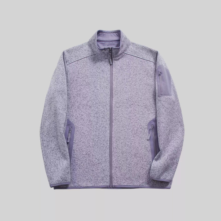 Damen Fleecejacke mit seitlichen Reißverschlusstaschen und hohem Kragen Drune