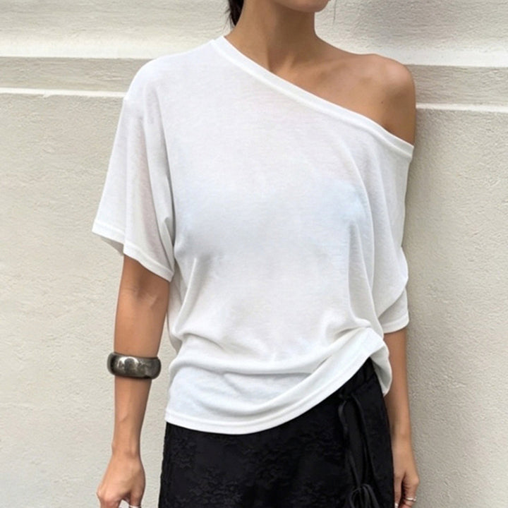 Damen lässiges Oversize-T-Shirt aus weichem Jersey Drune