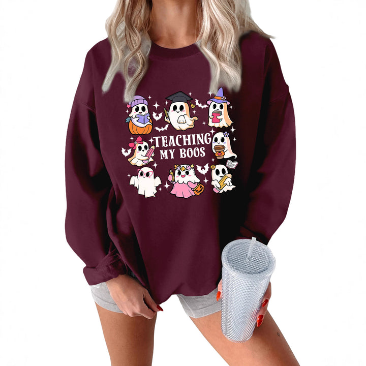 Damen Sweatshirt mit verspieltem Halloween-Motiv und lässigem Schnitt Drune