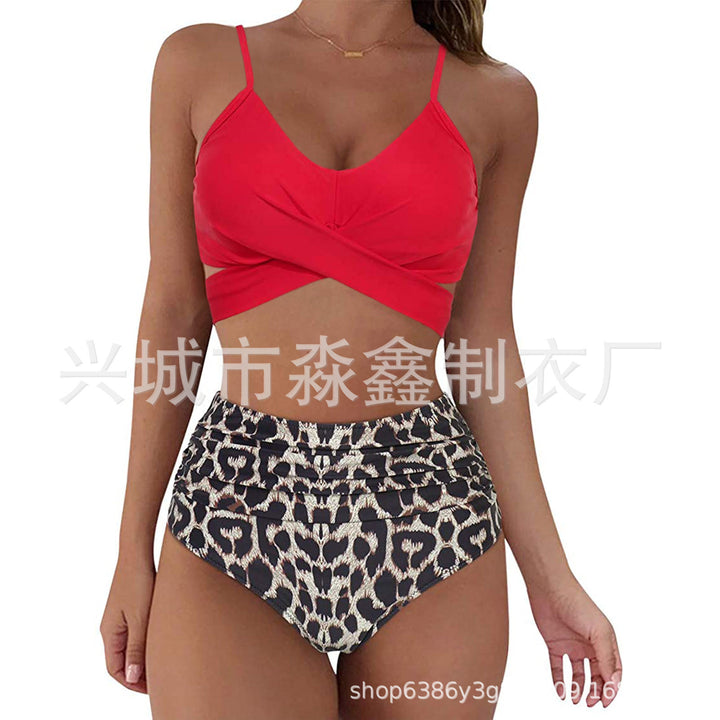 Damen Crop-Top Bikini-Set mit geflochtenem Design Drune