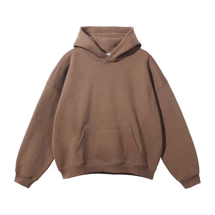 Unisex weit geschnittener Kapuzenpullover aus Bio-Baumwolle mit Kängurutasche Drune