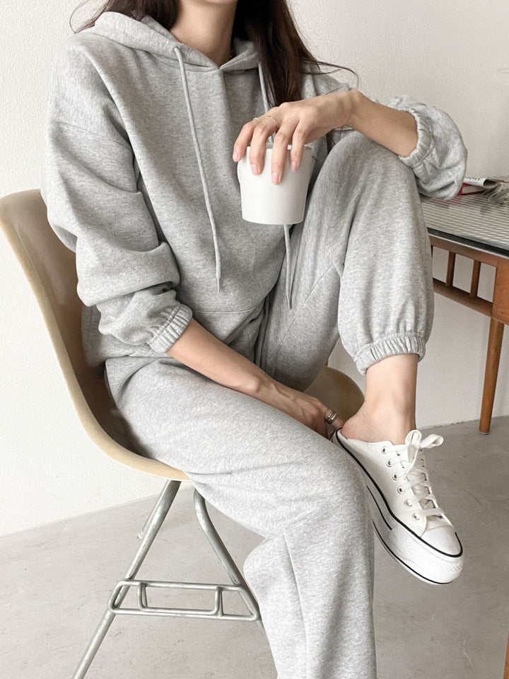 Damen Lässiger Hoodie und Jogger-Set Drune