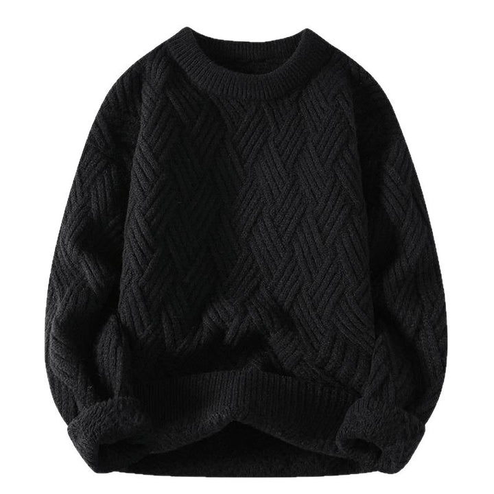 Damen nan grobgestrickter Oversize-Pullover mit Zopfmuster und elastischem Rippbund Drune