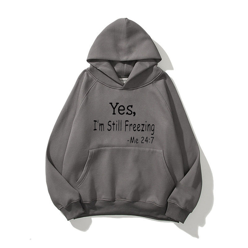 Damen Kapuzenpullover mit motivierendem Spruch und bequemer Passform Drune