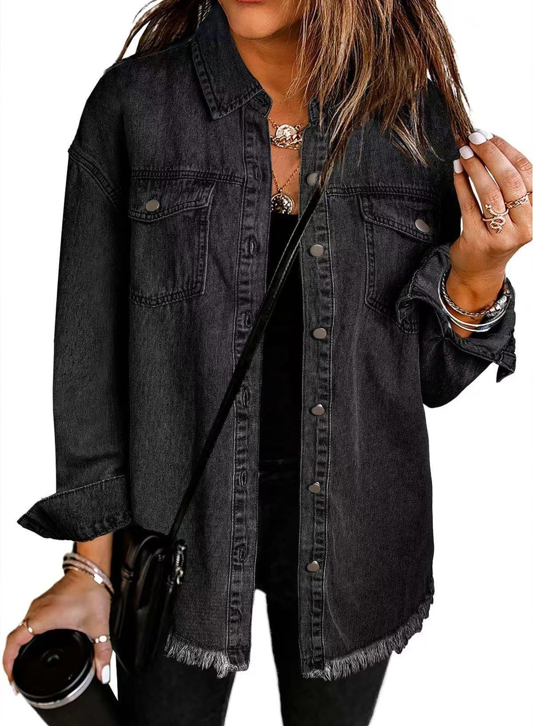 Femme Destroyed Denim Westernjacke Drune