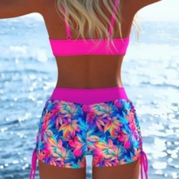 Damen modischer Bikini-Set mit Schößchen und verstellbarem Träger Drune