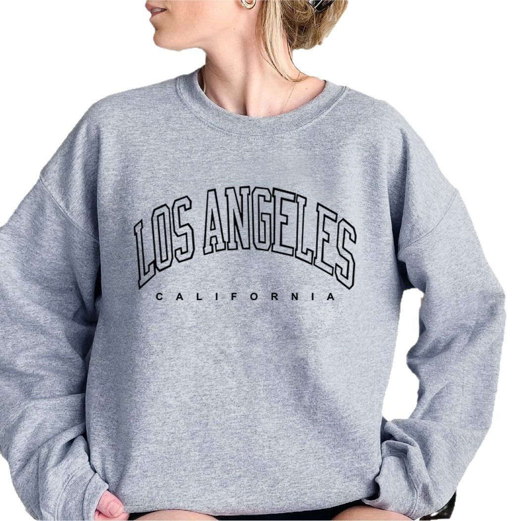 Damen Sweatshirt mit kreativem Schriftzug und lässigem Schnitt Drune
