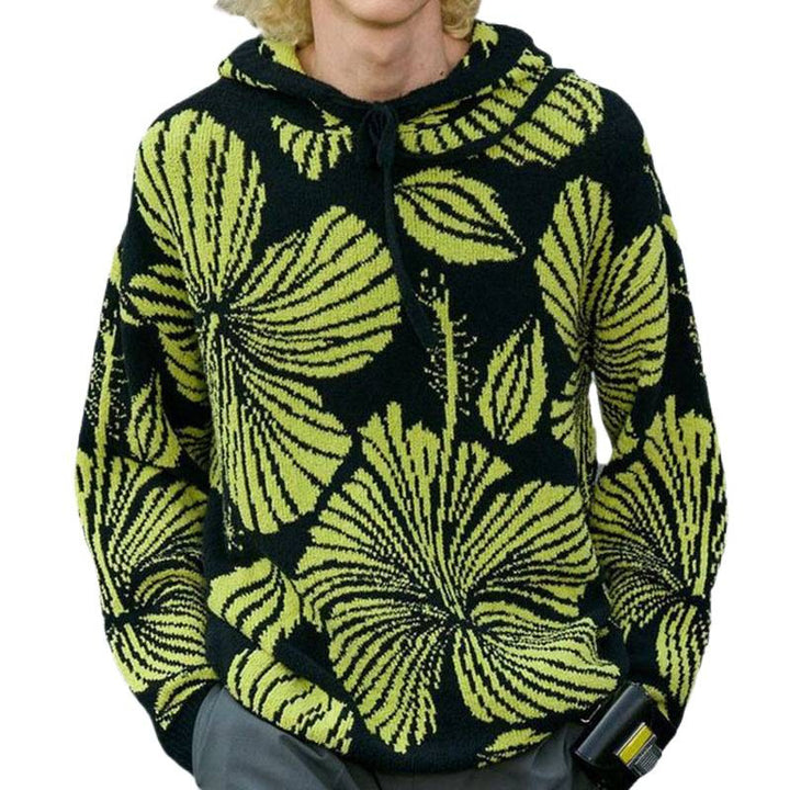 Unisex Kapuzenpullover mit einzigartigem floralem Design Drune