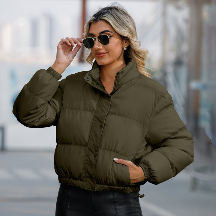 Damen modische kurz geschnittene Steppjacke Drune