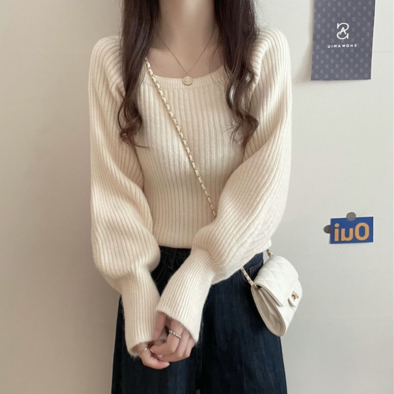 Damen Strickpullover mit weit geschnittenen Ärmeln Drune