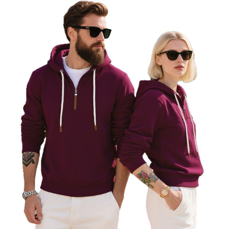 Herren sportlicher Kapuzenpullover mit halbem Reißverschluss und hochwertigen Materialien Drune