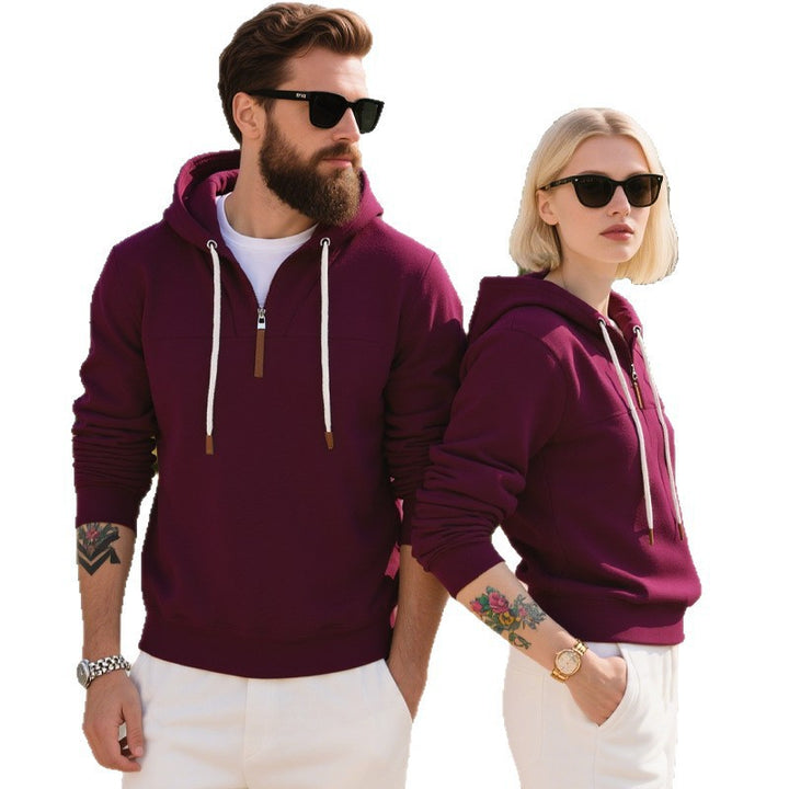 Herren sportlicher Kapuzenpullover mit halbem Reißverschluss und hochwertigen Materialien Drune