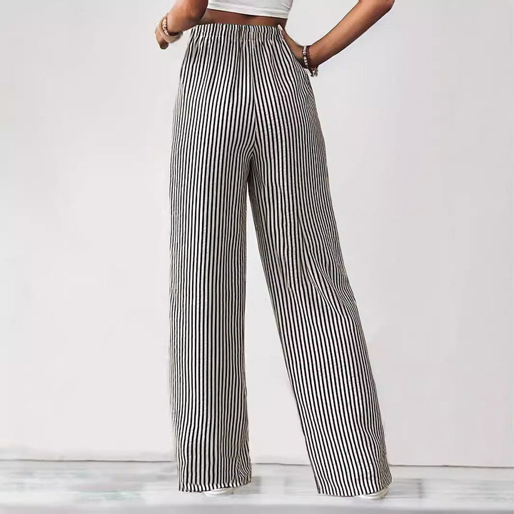 Damen Weite Streifen-Hose Drune