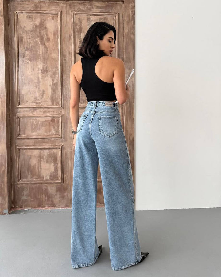 Damen Crop Jeansjacke mit praktischem Knopfverschluss und modernem Look Drune