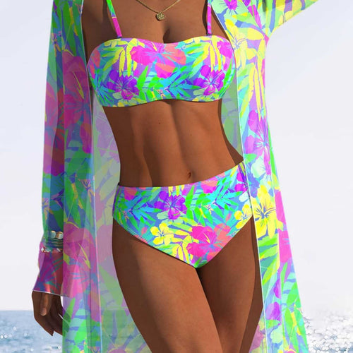 Damen Strandkleid mit floralem Muster Drune