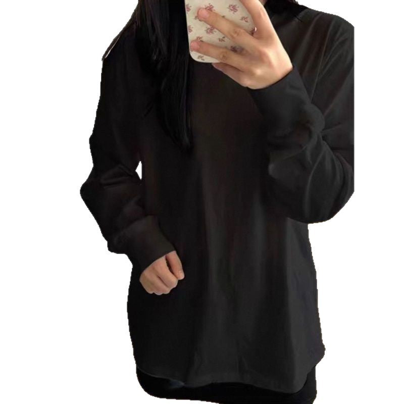 Damen Bequemer und lässiger Langarmshirt Drune