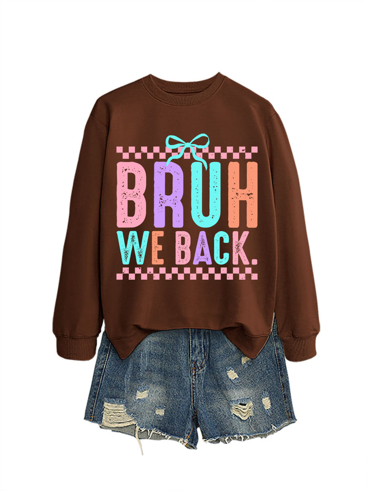 Damen Sweatshirt mit fröhlichem Druck und bequemer Passform Drune