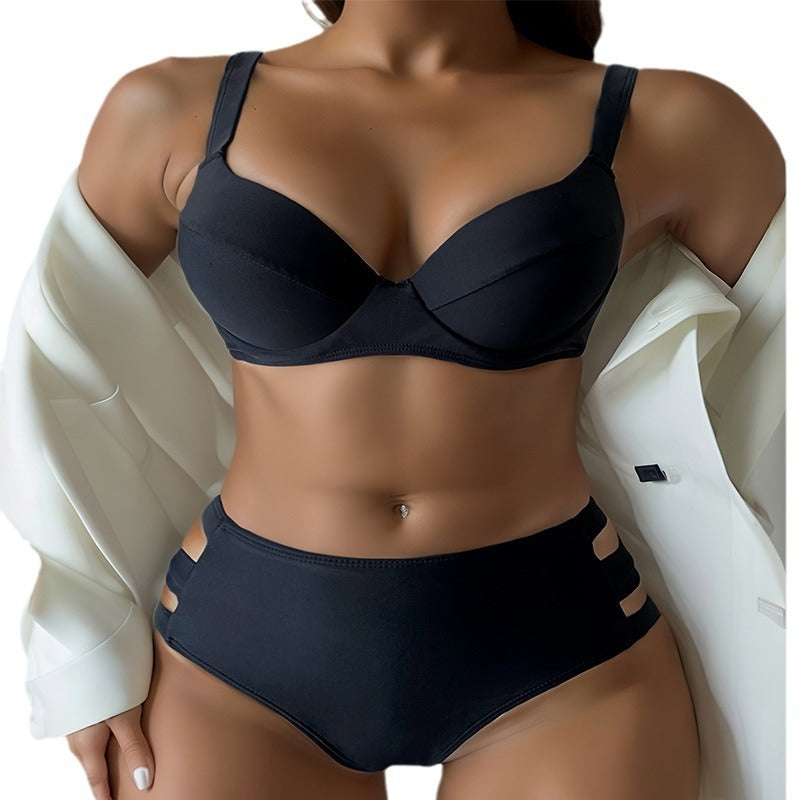 Damen Hochtaillierter Bikini mit einzigartigen Cut-Out-Details Drune