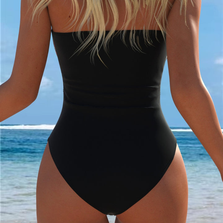 Damen moderner Badeanzug mit floralem Muster und schmeichelndem Schnitt Drune