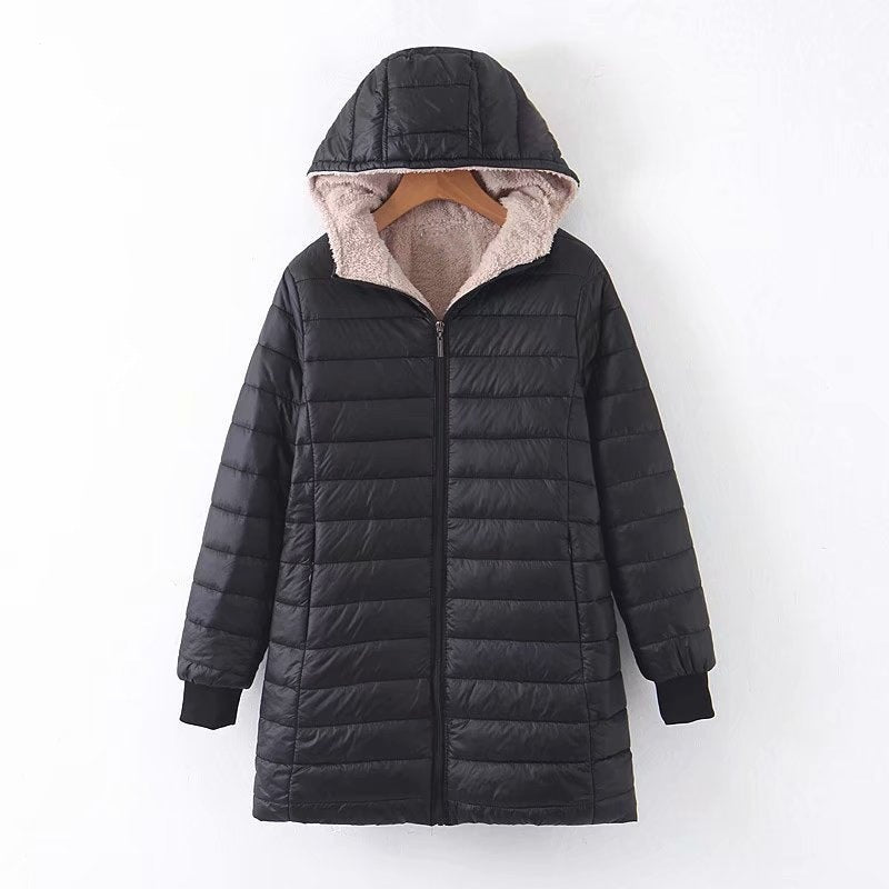 Damen Steppjacke mit weichem Teddyfutter und praktischer Kapuze Drune