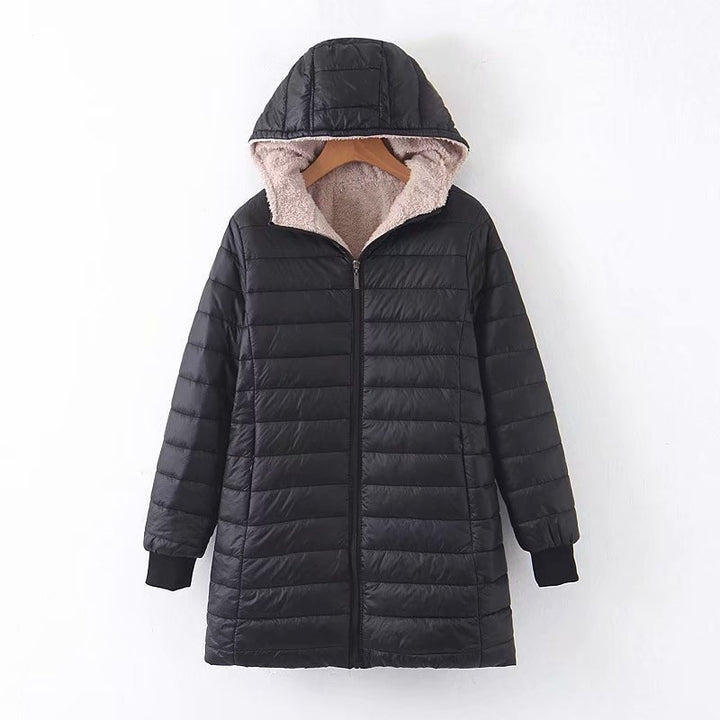 Damen Steppjacke mit weichem Teddyfutter und praktischer Kapuze Drune