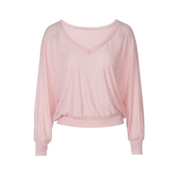 Damen Oversize T-Shirt mit tiefem V-Ausschnitt Drune