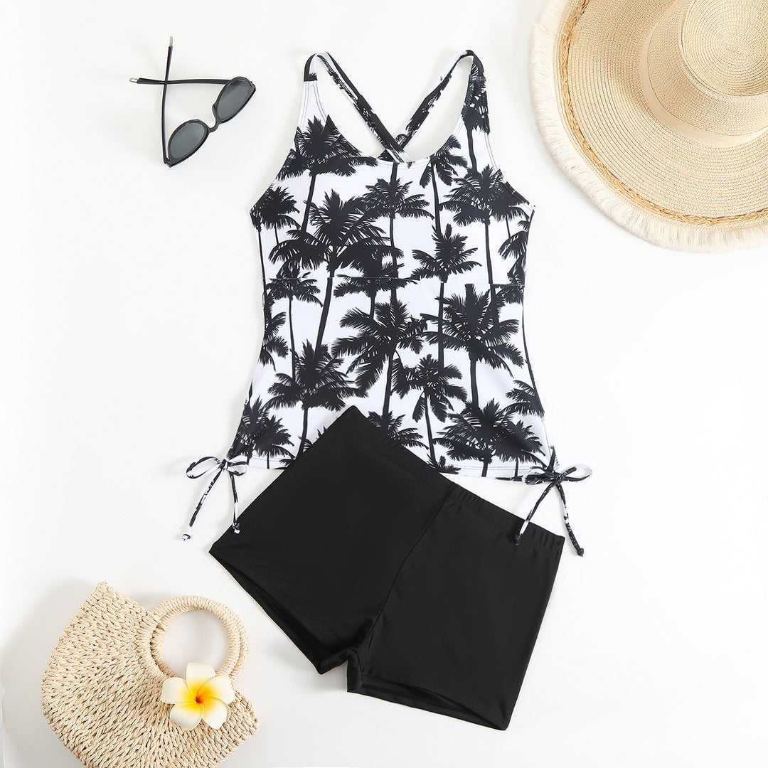 Damen Tankini-Set mit floralem Design und verstellbaren Trägern Drune