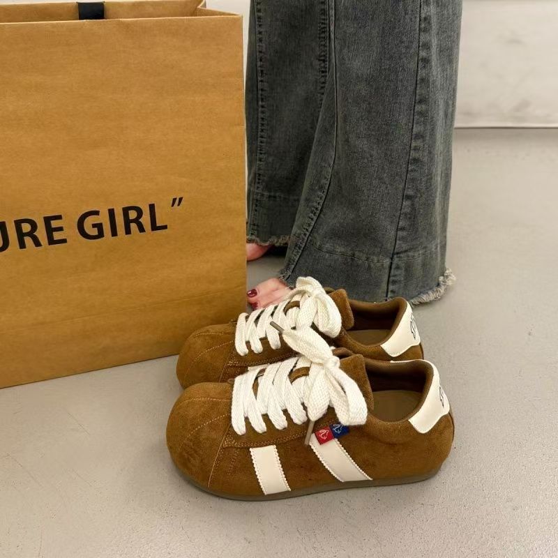 Damen Veloursleder Sneakers mit komfortabler Sohle und trendy Schnürsystem Drune