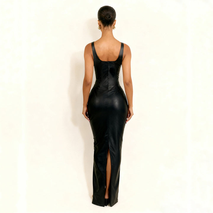 Damen Maxikleid mit tailliertem Schnitt und elegantem Korsett-Design Drune