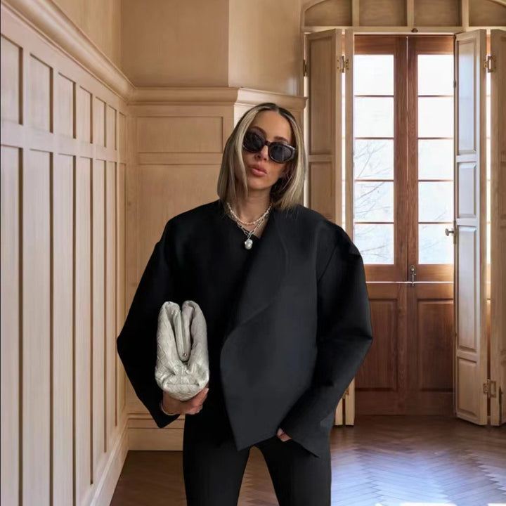 Damen Oversized Couture-Jacke mit strukturiertem Schnitt Drune