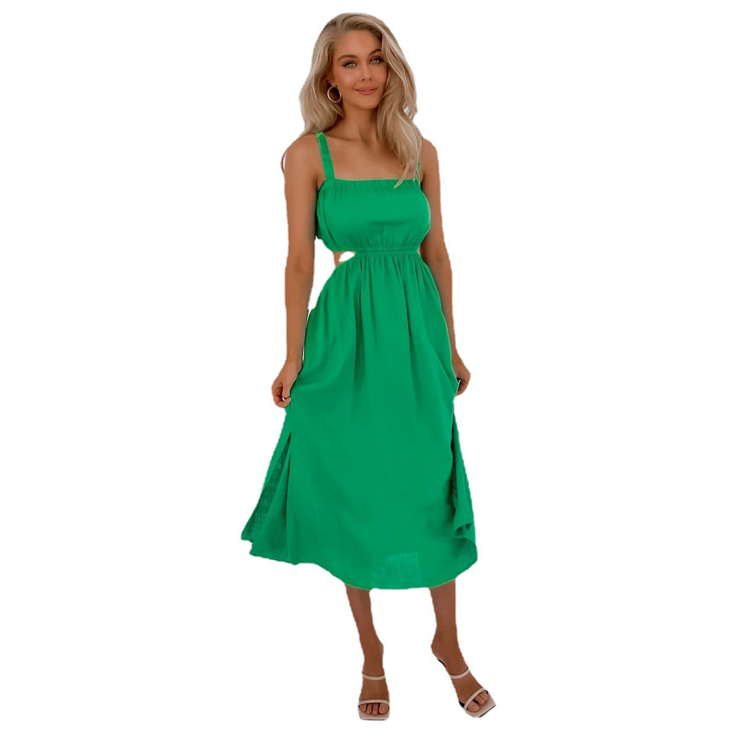Damen Midikleid mit raffiniertem Schnitt und seitlichen Cut-Outs Drune