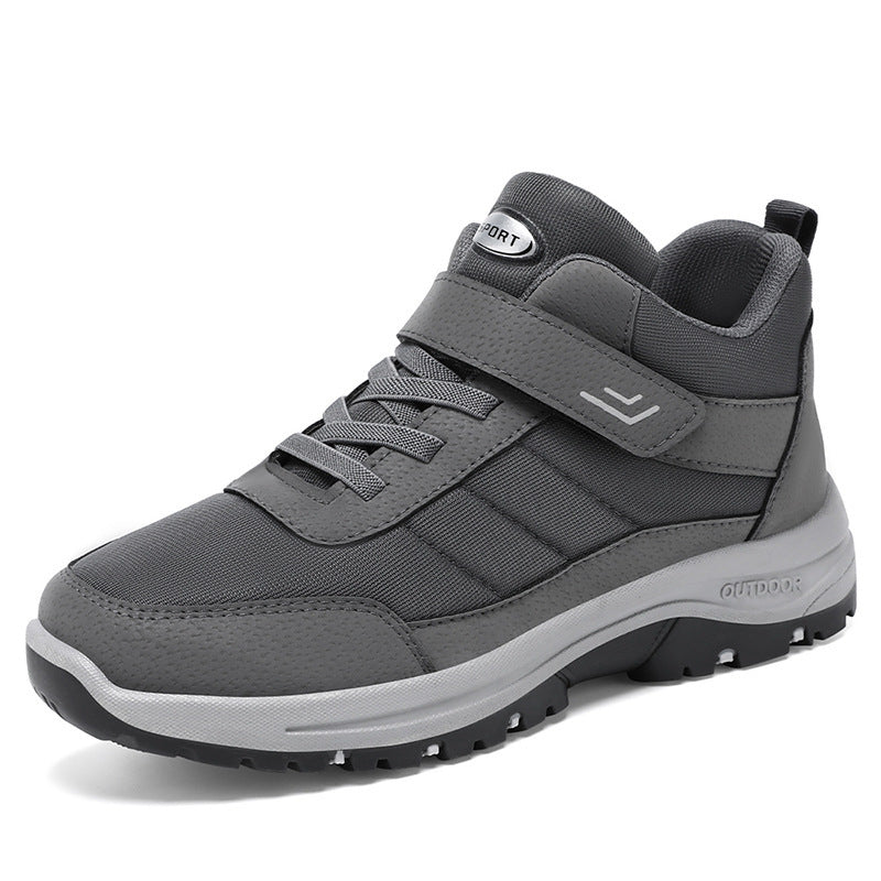 Herren nan multifunktionaler Trekking-Walking-Sneaker mit Klett- und Schnürsystem, stoßdämpfender EVA-Zwischensohle und tiefprofilierter Trailsohle Drune