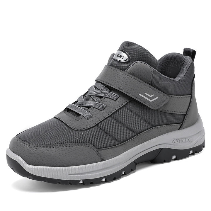 Herren nan multifunktionaler Trekking-Walking-Sneaker mit Klett- und Schnürsystem, stoßdämpfender EVA-Zwischensohle und tiefprofilierter Trailsohle Drune