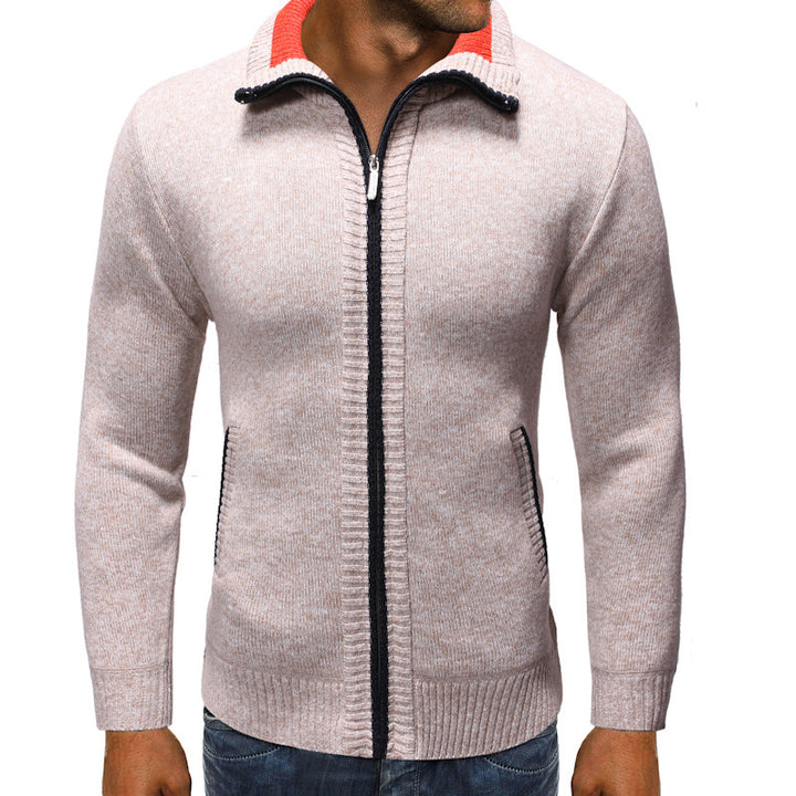 Herren Strickjacke mit Stehkragen und praktischen Taschen Drune