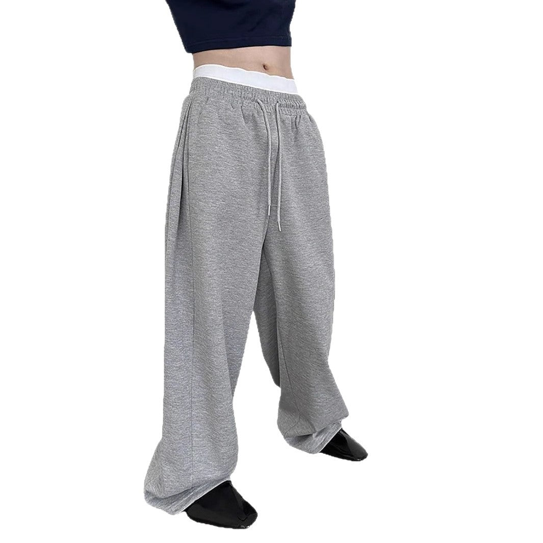 Unisex nan lässige Oversize Jogginghose mit elastischem Bund und Kordelzug Drune