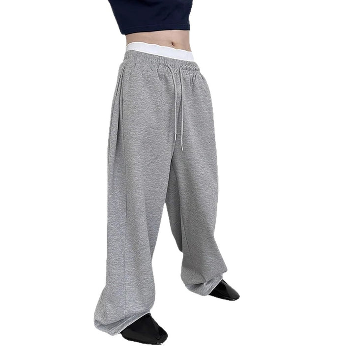 Unisex nan lässige Oversize Jogginghose mit elastischem Bund und Kordelzug Drune