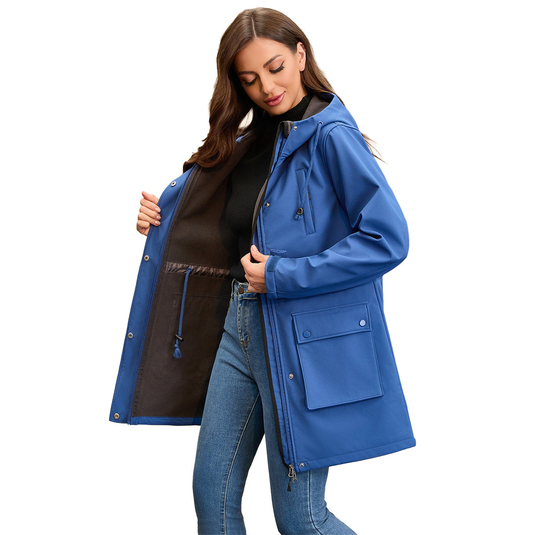 Damen funktionale Outdoor-Jacke mit verstellbarem Taillenzug und Innenfutter Drune