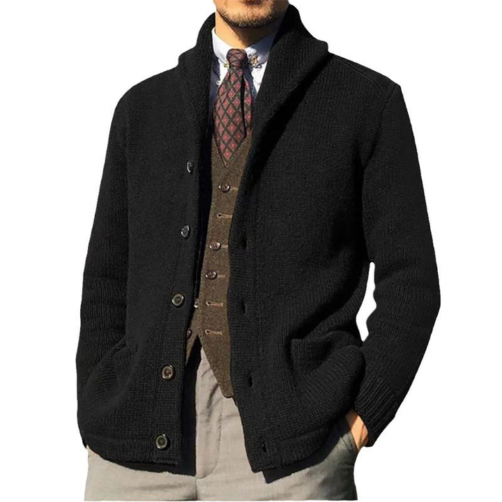 Herren Struktur Strickjacke Pullover Drune