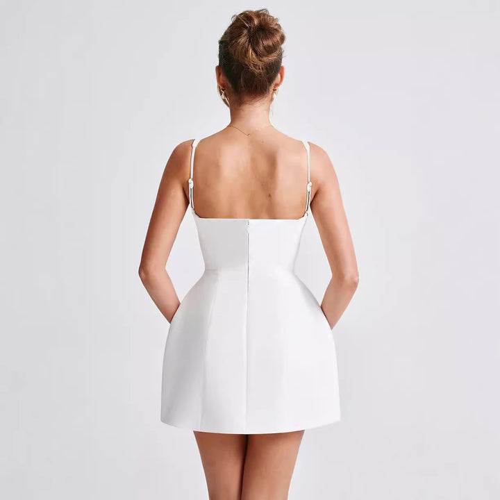 Damen Mini-Feierkleid mit strukturiertem Oberteil und schmeichelndem Schnitt Drune