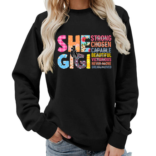 Damen Sweatshirt mit inspirierendem Text-Design Drune