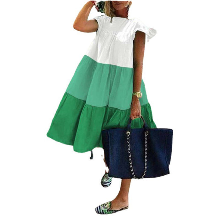 Damen lässiges Sommerkleid mit modischem Volantdesign und luftigem Schnitt Drune