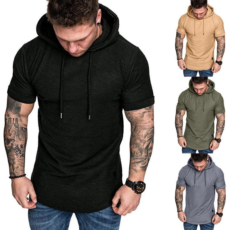 Herren Kapuzen-T-Shirt mit strukturiertem Design und lässigem Schnitt Drune