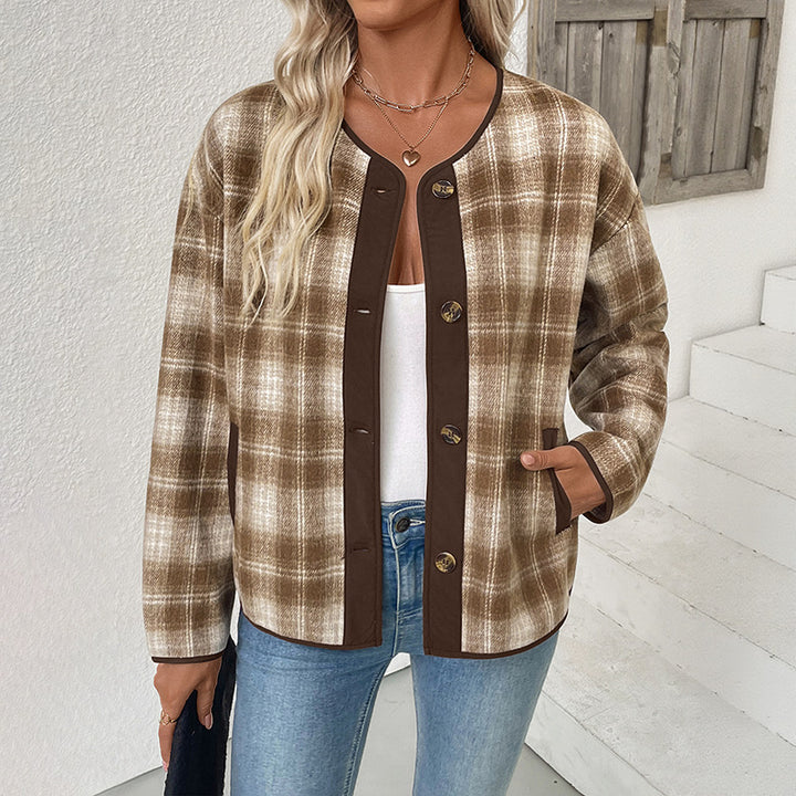 Damen Kariertes Overshirt Drune