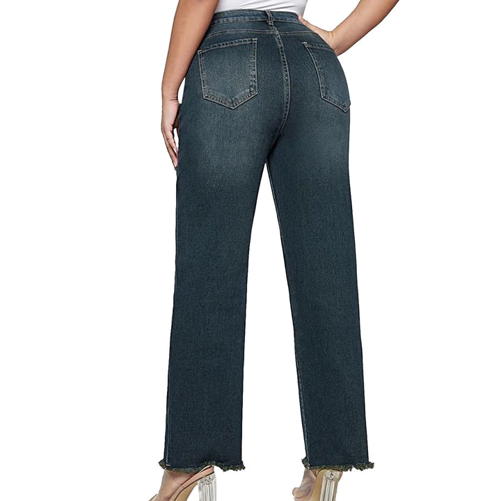 Damen Weite Beine Denim-Hose Drune