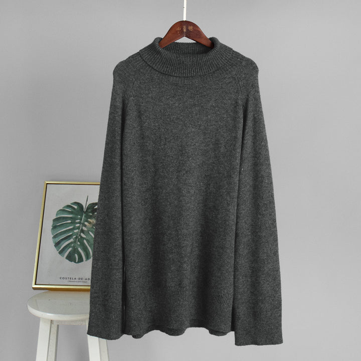 Damen Strickpullover mit hohem Kragen und lässigem Schnitt Drune