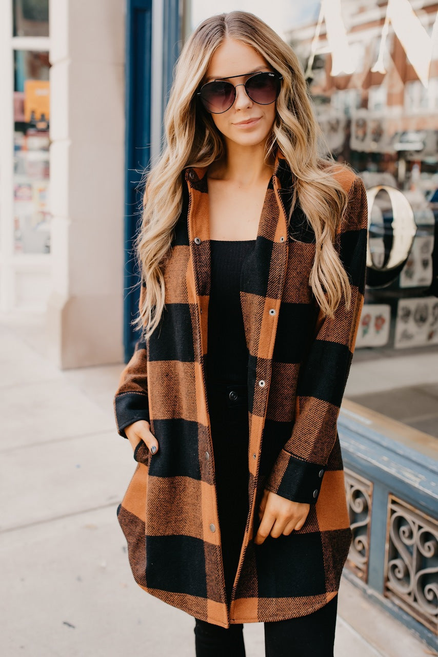 Drune - Damen Karomuster Flanelljacke für rustikalen Charme
