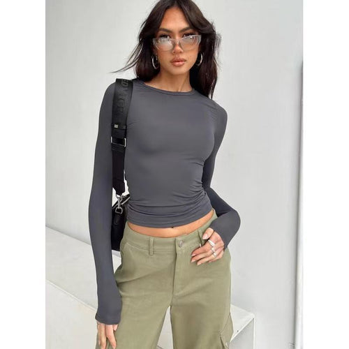 Damen Langarmshirt mit figurbetontem Schnitt Drune
