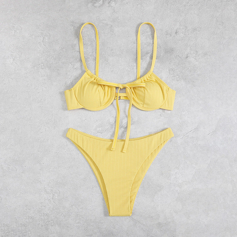 Damen Ripp-Bikini-Set Drune