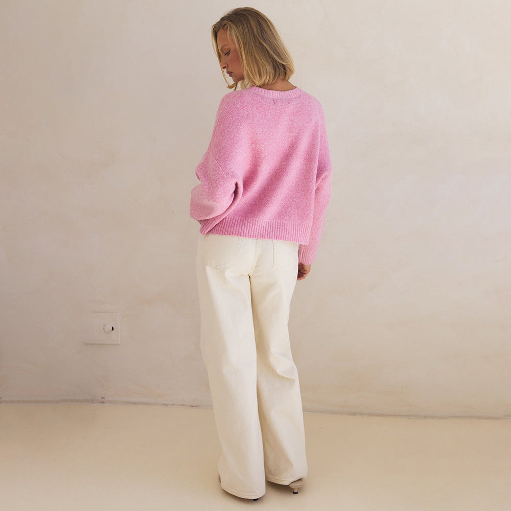 Damen Kuscheliger Pullover mit dekorativem Schleifenmuster Drune